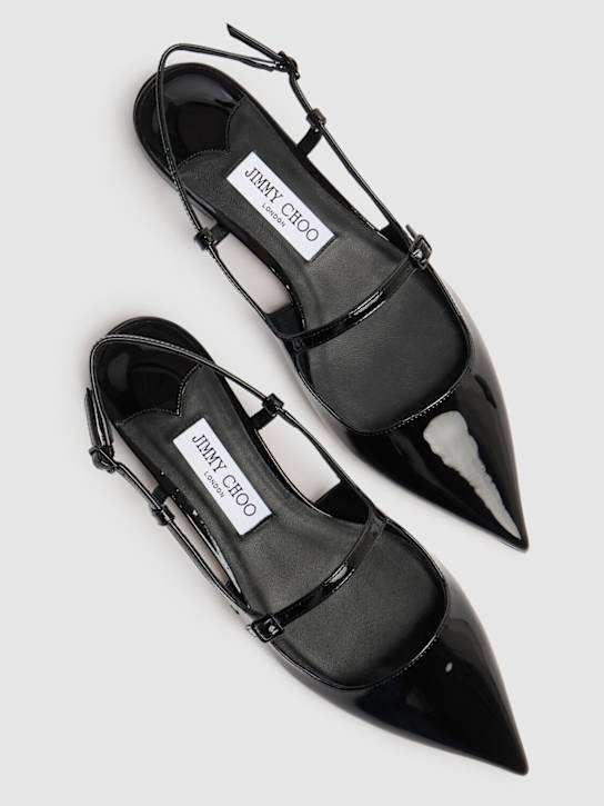 Jimmy Choo: 10mm Didi patent leather flats - Black - women_2 | Luisa Via Roma