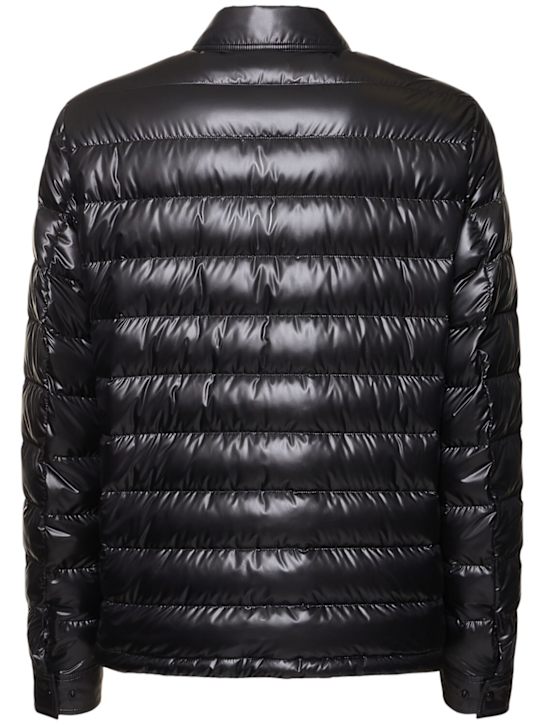Moncler: Chambly nylon down shirt jacket - Black - men_4 | Luisa Via Roma