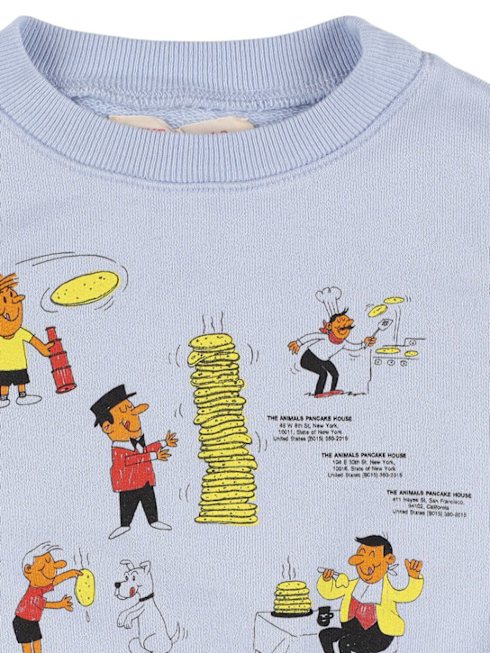 The Animals Observatory: Printed cotton sweatshirt - Light Blue - kids-boys_1 | Luisa Via Roma