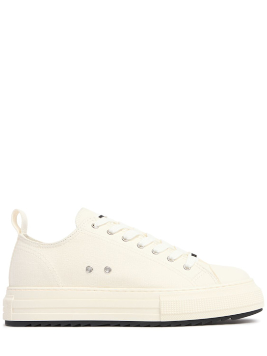 Dsquared2: Cotton canvas low sneakers - men_0 | Luisa Via Roma
