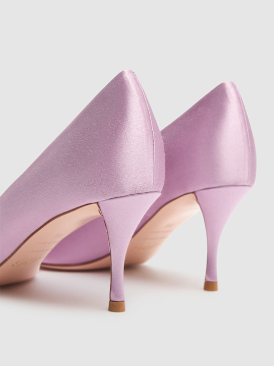 Roger Vivier: 65mm Flower crystal & satin pumps - Lilac - women_4 | Luisa Via Roma