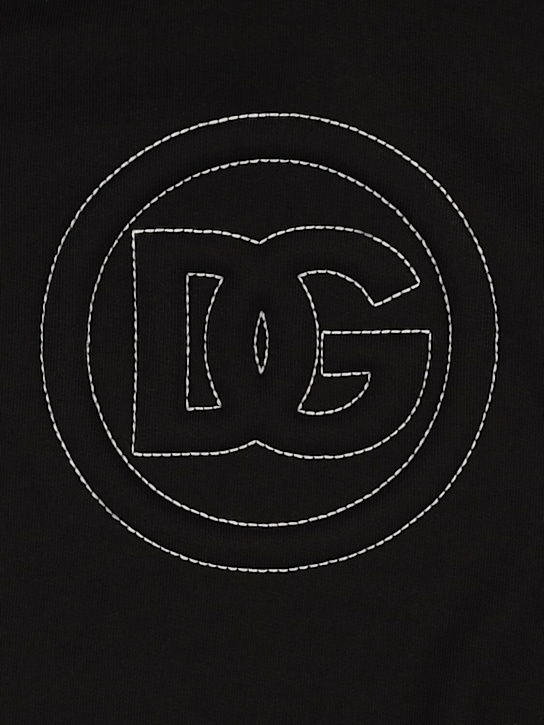 Dolce&Gabbana: コットンフーディー - ブラック - kids-boys_1 | Luisa Via Roma