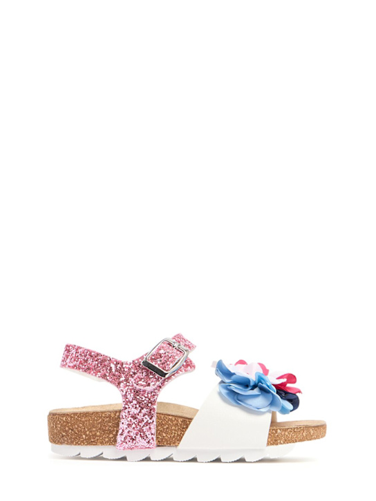 Monnalisa: Sandali con fiori applicati - Multicolore - kids-girls_0 | Luisa Via Roma