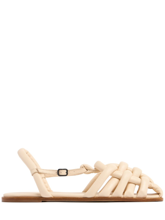 Hereu: 10mm Cabersa leather sandals - Ivory - women_0 | Luisa Via Roma