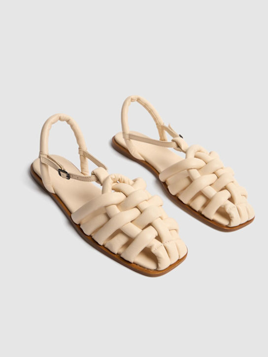 Hereu: 10mm Cabersa leather sandals - Ivory - women_2 | Luisa Via Roma