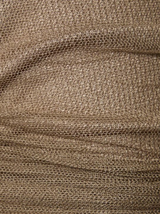 Christopher Esber: Sonora sheer tulle rib top - Beige - women_3 | Luisa Via Roma