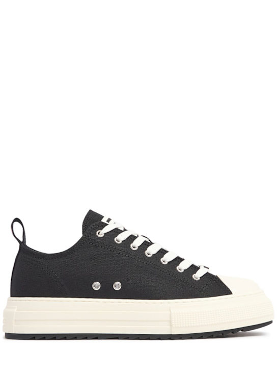 Dsquared2: Cotton canvas low sneakers - men_0 | Luisa Via Roma