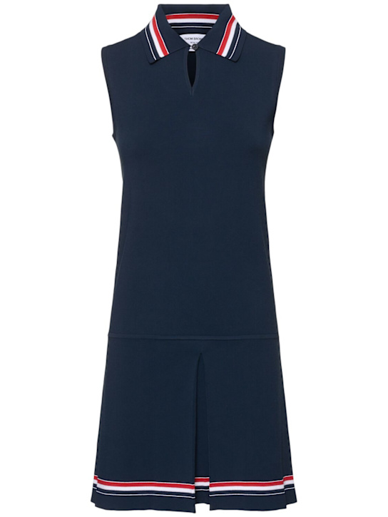 Viscose blend knit mini dress - Thumbnail 1