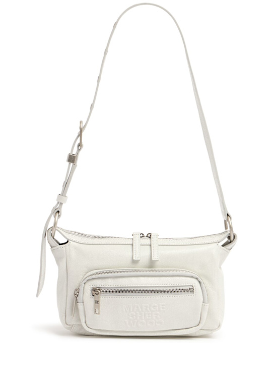 MARGESHERWOOD: Mini Outpocket glossy leather hobo bag - women_0 | Luisa Via Roma