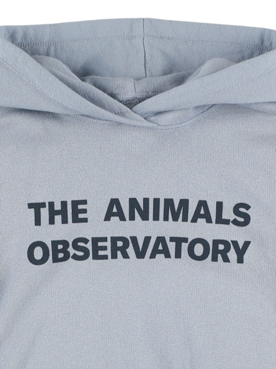 The Animals Observatory: Felpa in cotone con cappuccio - Celeste - kids-girls_1 | Luisa Via Roma