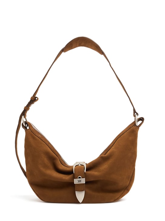 MARGESHERWOOD: Medium Belted nubuck shoulder bag - women_0 | Luisa Via Roma