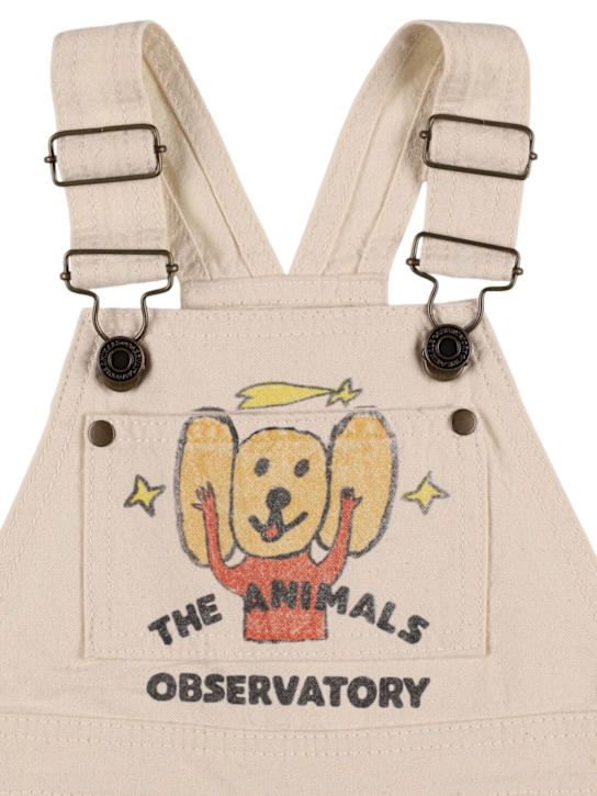 The Animals Observatory: プリントコットンツイルオーバーオール - ホワイト - kids-boys_1 | Luisa Via Roma