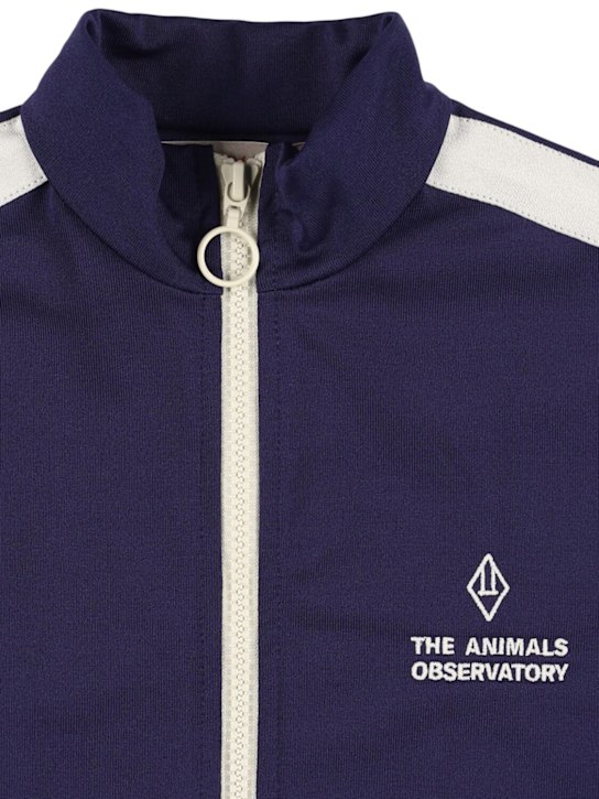 The Animals Observatory: Cotton blend zip sweatshirt - Blue - kids-boys_1 | Luisa Via Roma