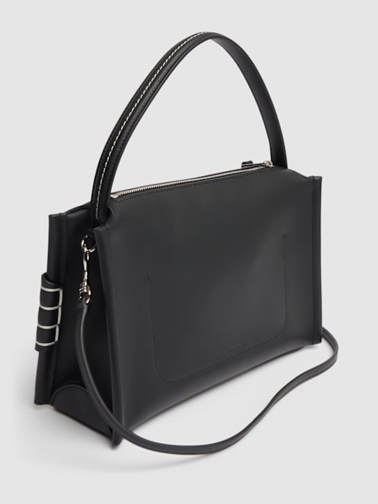 JW Anderson: Loafer leather shoulder bag - Black - women_5 | Luisa Via Roma