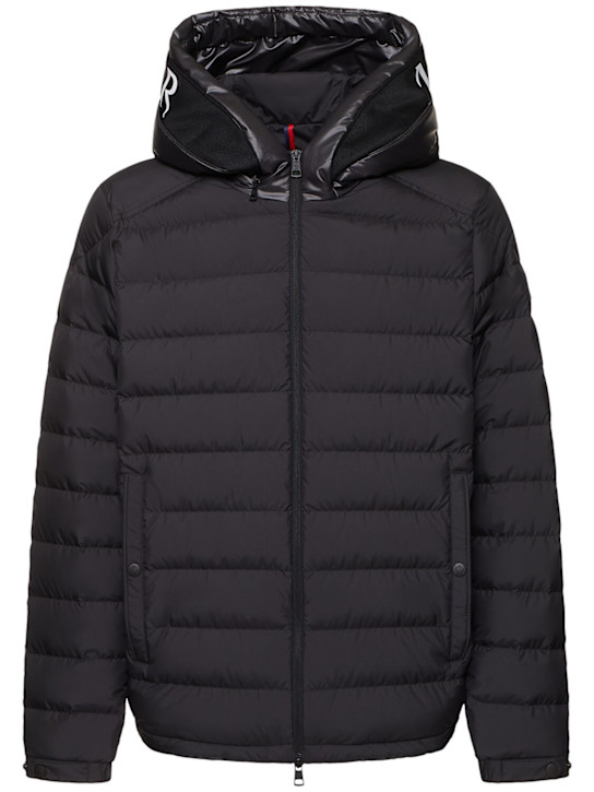 Moncler: Chevrerie tech down jacket - Black - men_0 | Luisa Via Roma