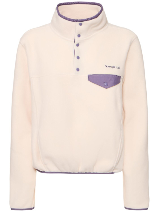 Serif logo tech polo sweatshirt