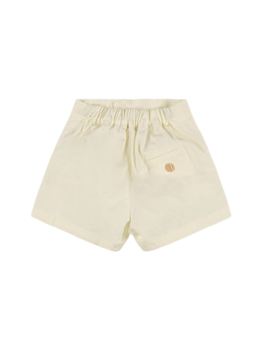 The Animals Observatory: Printed cotton twill shorts - White - kids-boys_2 | Luisa Via Roma