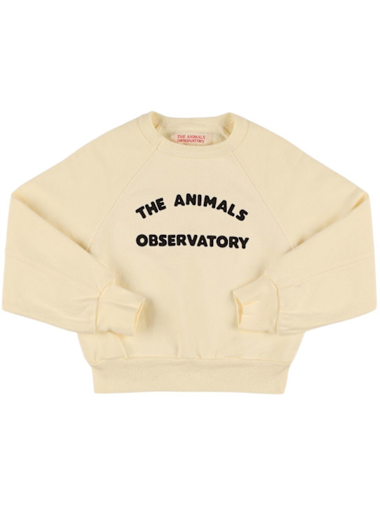 The Animals Observatory: Printed cotton sweatshirt - Off White - kids-boys_0 | Luisa Via Roma