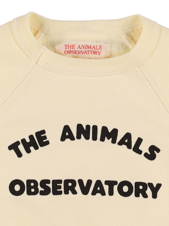 The Animals Observatory: Printed cotton sweatshirt - Off White - kids-boys_1 | Luisa Via Roma