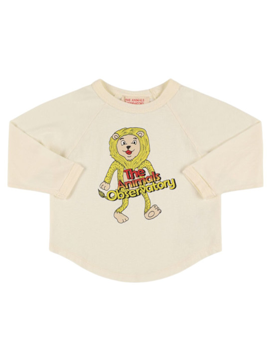 The Animals Observatory: Printed cotton jersey t-shirt - White - kids-boys_0 | Luisa Via Roma