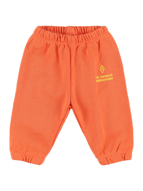 The Animals Observatory: Logo cotton sweatpants - Red - kids-boys_0 | Luisa Via Roma