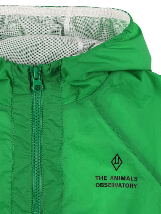 The Animals Observatory: Printed poly windbreaker - Green - kids-boys_1 | Luisa Via Roma