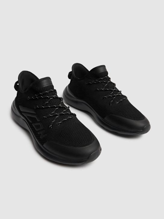 Dsquared2: Icon knitted sneakers - Black - men_2 | Luisa Via Roma