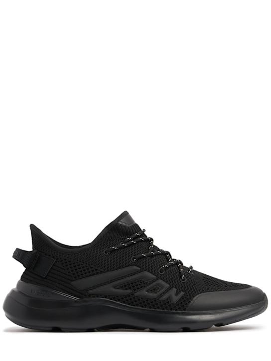 Dsquared2: Icon knitted sneakers - Black - men_0 | Luisa Via Roma