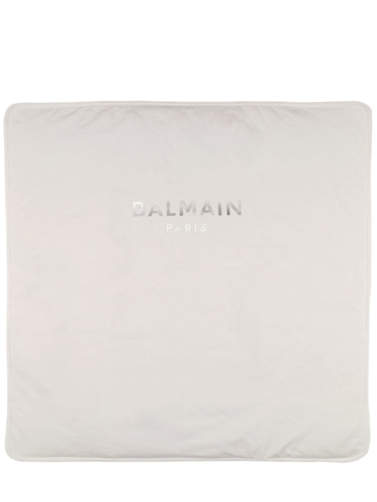 Balmain: Gepolsterte Decke aus Baumwolle - Weiß - kids-boys_0 | Luisa Via Roma