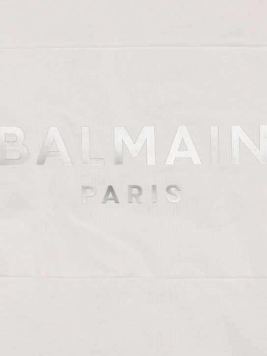 Balmain: Gepolsterte Decke aus Baumwolle - Weiß - kids-boys_1 | Luisa Via Roma