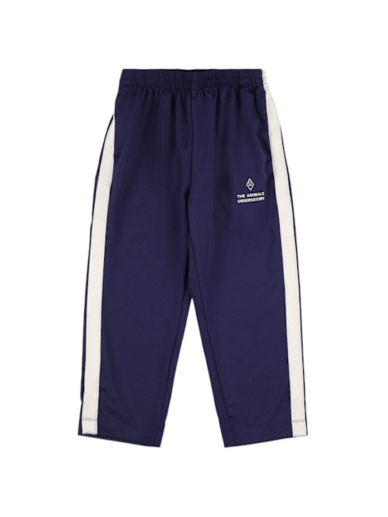 The Animals Observatory: Pantaloni in felpa di misto cotone - Blu - kids-girls_0 | Luisa Via Roma