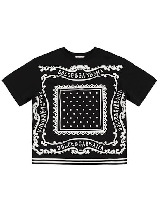 Dolce&Gabbana: コットンジャージーTシャツ - kids-girls_0 | Luisa Via Roma