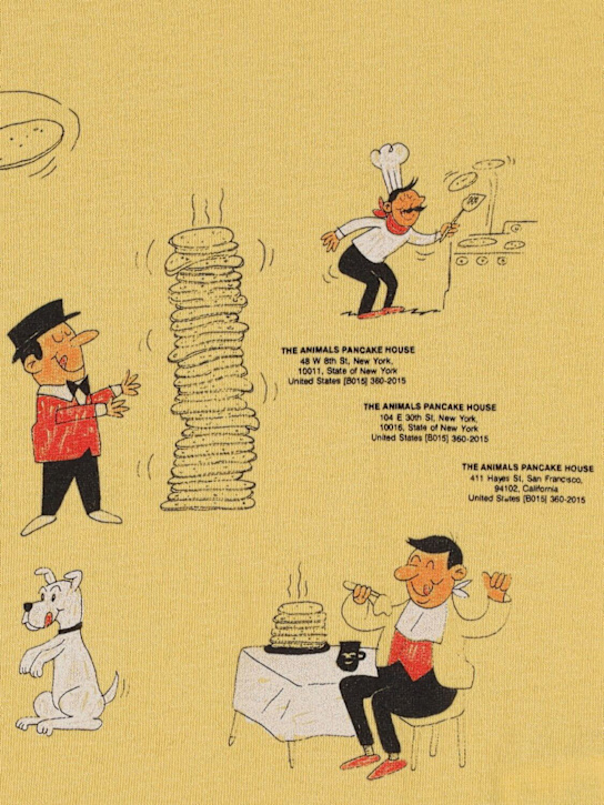 The Animals Observatory: T-shirt in jersey di cotone stampato - Giallo - kids-girls_1 | Luisa Via Roma