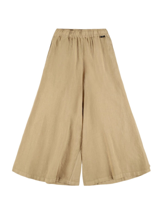 ASPESI: Pantaloni larghi in lino - kids-girls_0 | Luisa Via Roma