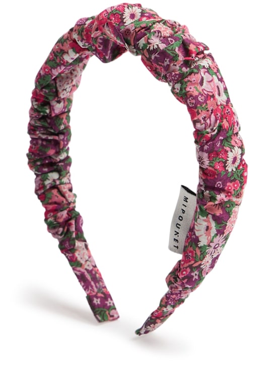 Mipounet: Marie printed cotton headband - Multicolor - kids-girls_0 | Luisa Via Roma