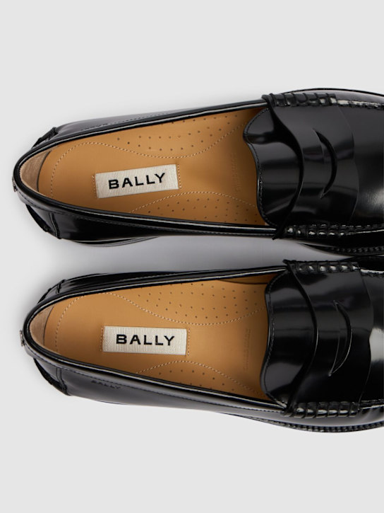 Bally: Charlex leather loafers - Black - men_3 | Luisa Via Roma