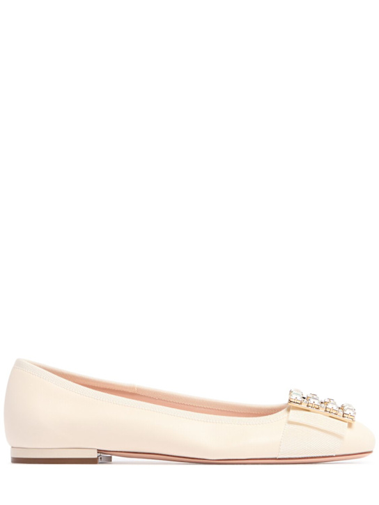 Roger Vivier: 10mm Très Vivier leather ballerinas - women_0 | Luisa Via Roma