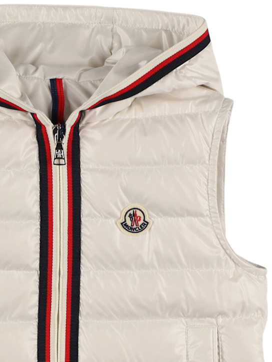 Moncler: Chaleco de plumas de techno - Blanco - kids-boys_1 | Luisa Via Roma