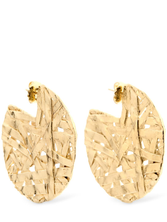 Paola Sighinolfi: Large Icon hoop earrings - Gold - women_0 | Luisa Via Roma