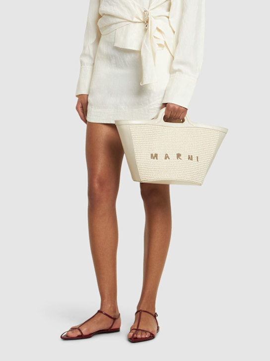 Marni: Small Tropicalia raffia effect bag - women_1 | Luisa Via Roma