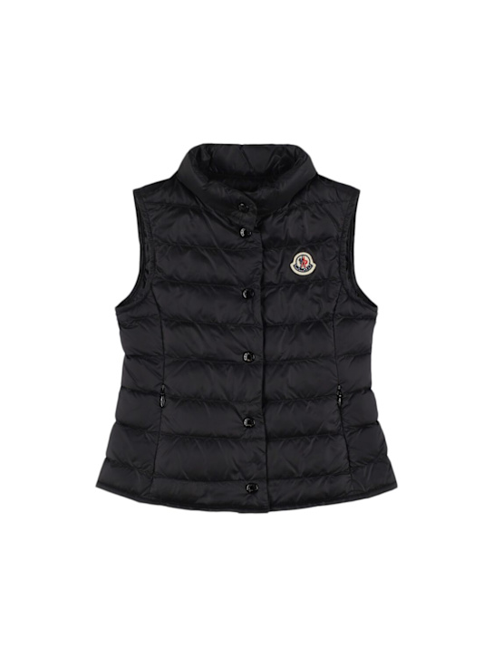 Moncler: Piumino smanicato Liane in nylon - Nero - kids-girls_0 | Luisa Via Roma