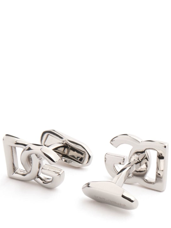 Dolce&Gabbana: DG logo cufflinks - men_0 | Luisa Via Roma