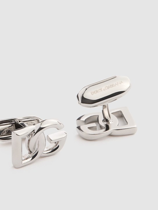 Dolce&Gabbana: DG logo cufflinks - men_1 | Luisa Via Roma