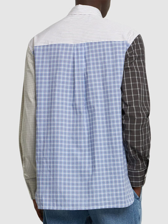 JW Anderson: Patchwork shirt - Blue/Multi - men_2 | Luisa Via Roma