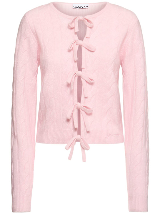 GANNI: Cashmere blend cardigan - women_0 | Luisa Via Roma