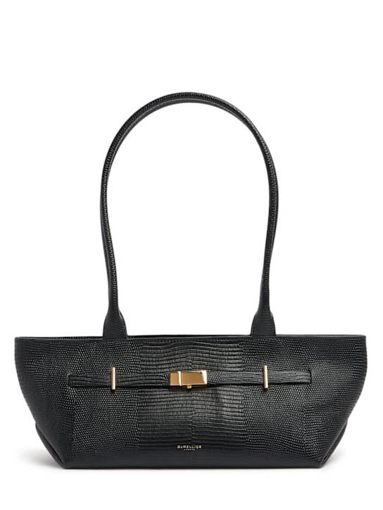DeMellier: The New York lizard embossed leather bag - women_0 | Luisa Via Roma