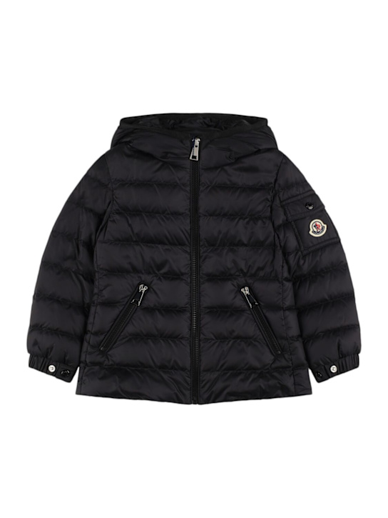 Moncler: Piumino Gles in nylon - Nero - kids-girls_0 | Luisa Via Roma