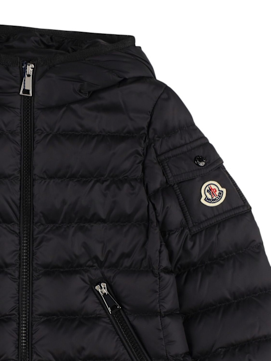 Moncler: Piumino Gles in nylon - Nero - kids-girls_1 | Luisa Via Roma
