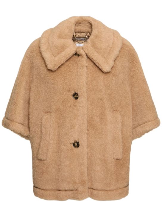 Max Mara: Tenebre 4 teddy cape - women_0 | Luisa Via Roma