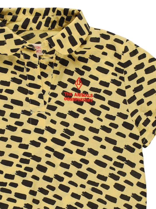 The Animals Observatory: Printed cotton shirt - Yellow - kids-boys_1 | Luisa Via Roma